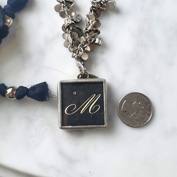 Jewel Kade Rhinestone Intial M Necklace - Picture 7 of 8